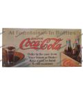 plaque coca cola fountains or bottles en metal