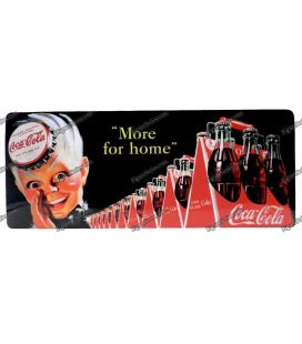 plaque coca cola more for home en metal