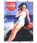 plate coca cola pin up in metal