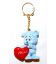 Porte clés SCHLEICH figurine OURSON bleu coeur HELLO amour
