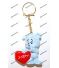Keychain SCHLEICH figurine BEAR BLUE HEART SORRY LOVER