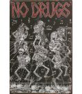 Metal NO DRUGS plate