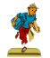 Figurine TINTIN scaphandre en plomb on a marché sur la lune