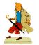 Figurine TINTIN scaphandre en plomb on a marché sur la lune