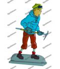 Tintin mountaineer figurine in Tibet in lead
