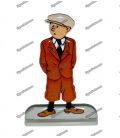 Tintin figurine in costume with a broken lead ear