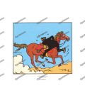 Triptyque de 3 ex libris TINTIN le Capitaine Haddock à cheval