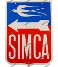 Piastra in lamiera logo automobilistica francese SIMCA