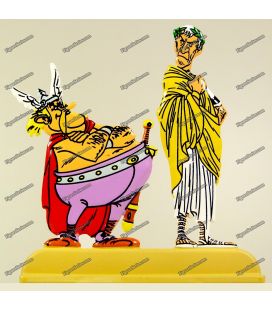 ASTERIX en de Belgen Julius Caesar en mevrouw NESTORIX metalen beeldjes