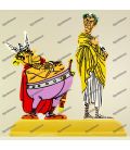 Figurines ASTERIX and Les BELGES in metal JULES CESAR and GUEUSELAMBIX