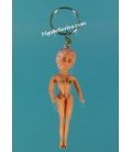 Porte clés PIN UP des années 50 figurine femme brune en maillot de bain