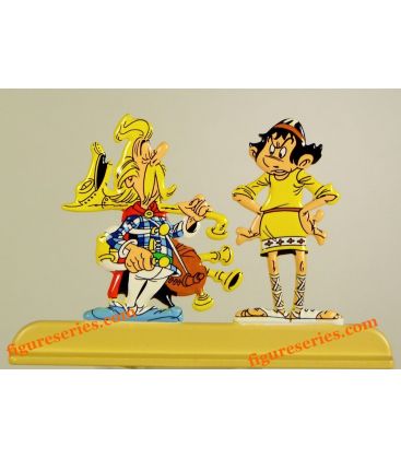 Figurine ASSURANCETOURIX le barde et ANGLAIGUS Asterix