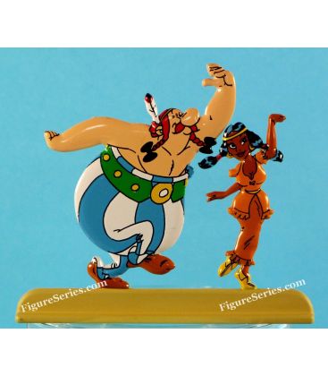 ASTERIX et les INDIENS figurine en métal OBELIX et l Indienne