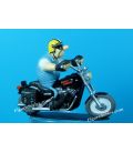 Harley Davidson 1450 dyna super glide custom moto team del joe bar