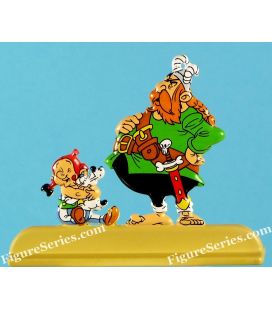 Figurine ASTERIX metal OBELIX child Gauls and RED BEARD