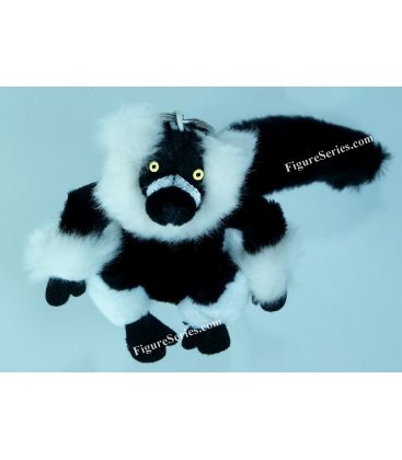 Porte-clés NATIONAL GEOGRAPHIC peluche lemur VARI noir et blanc