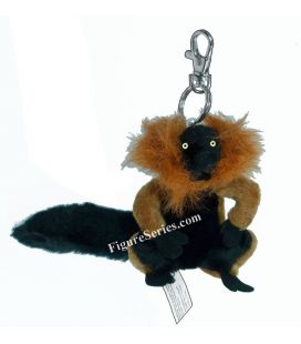 Porte-clés NATIONAL GEOGRAPHIC peluche lemur VARI ROUX