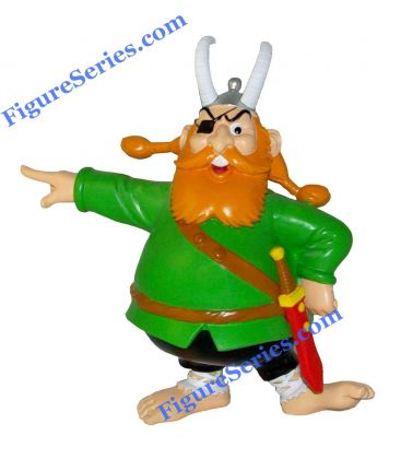 Large resin figure BARBE ROUGE pirate ASTERIX