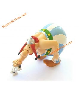 Figurine in resin obelix and idefix collection asterix