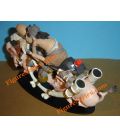Flat Truies figurine en résine Joe Bar Team moto préhistoire Bio 
