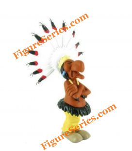 Grande figurina dello CHEF INDIANO in resina Asterix