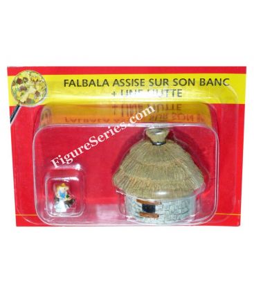 The VILLAGE of ASTERIX figurine FALBALA and a hut n° 18 PLASTOY