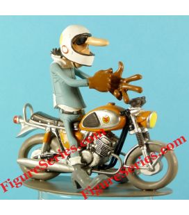 Bicicleta en figurita de resina de Joe Bar Team SUZUKI T500 1968