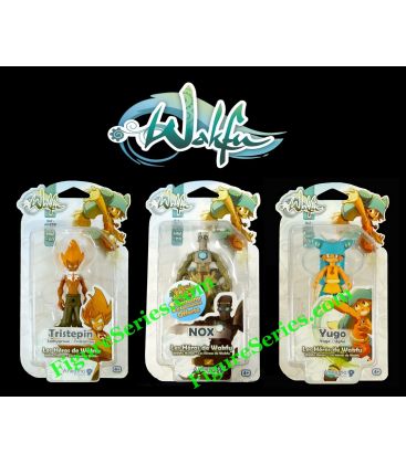 3 Figurines WAKFU DOFUS sous blister Yugo Tristepin Nox