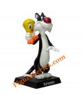 Figurine en plomb TITI et GROS MINET des Looney Tunes