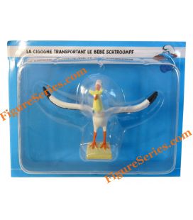 Village des Schtroumpfs la Cigogne transportant le bébé