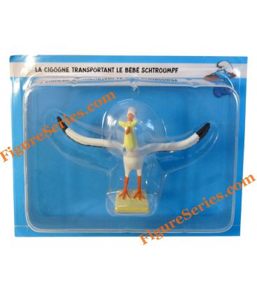 Village des Schtroumpfs la Cigogne transportant le bébé